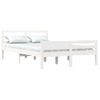 Cama Matrimonial | Cama Para Adultos | Estructura De Cama Madera Maciza Blanca 140x200 Cm Cfw636877