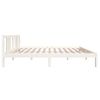 Cama Matrimonial | Cama Para Adultos | Estructura De Cama Madera Maciza Blanca 140x200 Cm Cfw568898