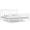 Cama Matrimonial | Cama Para Adultos | Estructura De Cama Madera Maciza Blanca 200x200 Cm Cfw206822