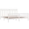 Cama Matrimonial | Cama Para Adultos | Estructura De Cama Madera Maciza Blanca 200x200 Cm Cfw206822