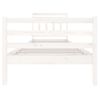 Cama Individual | Cama Para Adultos | Estructura De Cama Madera Maciza Blanca 90x200 Cm Cfw597412