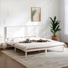 Cama Matrimonial | Cama Para Adultos | Estructura De Cama Madera Maciza King Size Blanca 150x200 Cm Cfw163976