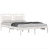 Cama Matrimonial | Cama Para Adultos | Estructura De Cama Madera Maciza King Size Blanca 150x200 Cm Cfw827619