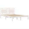 Cama Matrimonial | Cama Para Adultos | Estructura De Cama Madera Maciza King Size Blanca 150x200 Cm Cfw827619