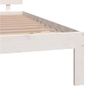 Cama Matrimonial | Cama Para Adultos | Estructura De Cama Madera Maciza Blanco 150x200 Cm Cfw312176