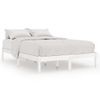 Cama Matrimonial | Cama Para Adultos | Estructura De Cama Madera Maciza Blanca King Size 150x200 Cm Cfw899377