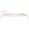 Cama Matrimonial | Cama Para Adultos | Estructura De Cama Madera Maciza Blanco 200x200 Cm Cfw166692