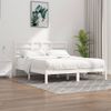 Cama Matrimonial | Cama Para Adultos | Estructura De Cama Madera Maciza Blanca Super King 180x200 Cm Cfw142561