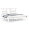 Cama Matrimonial | Cama Para Adultos | Estructura De Cama Madera Maciza Blanco 180x200 Cm Cfw681817