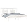 Cama Matrimonial | Cama Para Adultos | Estructura De Cama Madera Maciza Blanco 180x200 Cm Cfw681817