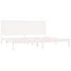 Cama Matrimonial | Cama Para Adultos | Estructura De Cama Madera Maciza Blanca Super King 180x200 Cm Cfw628956