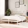 Cama Matrimonial | Cama Para Adultos | Estructura De Cama De Madera Maciza Blanca 180x200 Cm Cfw803135