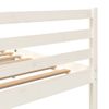 Cama Matrimonial | Cama Para Adultos | Estructura De Cama De Madera Maciza Blanca 180x200 Cm Cfw803135