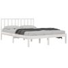 Cama Matrimonial | Cama Para Adultos | Estructura De Cama Madera Maciza De Pino Blanca 180x200 Cm Cfw705924