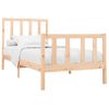 Cama Individual | Cama Para Adultos | Estructura De Cama Madera Maciza De Pino 100x200 Cm Cfw228134