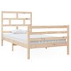 Cama Individual | Cama Para Adultos | Estructura De Cama Madera Maciza De Pino 100x200 Cm Cfw390005