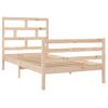 Cama Individual | Cama Para Adultos | Estructura De Cama Madera Maciza De Pino 100x200 Cm Cfw390005