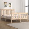 Cama Matrimonial | Cama Para Adultos | Estructura De Cama Madera Maciza De Pino 120x190 Cm Cfw244628