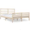 Cama Matrimonial | Cama Para Adultos | Estructura De Cama Madera Maciza De Pino 120x190 Cm Cfw310360