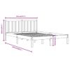 Cama Matrimonial | Cama Para Adultos | Estructura De Cama Madera Maciza De Pino 135x190 Cm Cfw199533