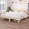 Cama Matrimonial | Cama Para Adultos | Estructura De Cama Madera Maciza De Pino Doble 135x190 Cm Cfw444127