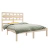 Cama Matrimonial | Cama Para Adultos | Estructura De Cama Madera Maciza De Pino 140x190 Cm Cfw214692