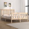 Cama Matrimonial | Cama Para Adultos | Estructura De Cama Madera Maciza De Pino 140x190 Cm Cfw468712