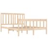 Cama Matrimonial | Cama Para Adultos | Estructura De Cama Madera Maciza De Pino 140x190 Cm Cfw468712