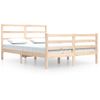 Cama Matrimonial | Cama Para Adultos | Estructura De Cama Madera Maciza De Pino 140x200 Cm Cfw598198