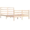 Cama Matrimonial | Cama Para Adultos | Estructura De Cama Madera Maciza De Pino 140x200 Cm Cfw598198