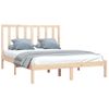 Cama Matrimonial | Cama Para Adultos | Estructura De Cama Madera Maciza De Pino 140x200 Cm Cfw917401