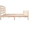 Cama Matrimonial | Cama Para Adultos | Estructura De Cama Madera Maciza De Pino 150x200 Cm Cfw313382