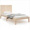 Cama Individual | Cama Para Adultos | Estructura De Cama Madera Maciza De Pino 75x190 Cm Cfw139001