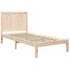 Cama Individual | Cama Para Adultos | Estructura De Cama Madera Maciza De Pino 75x190 Cm Cfw139001