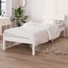 Cama Individual | Cama Para Adultos | Estructura De Cama Madera Maciza De Pino Blanca 100x200 Cm Cfw552415