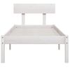 Cama Individual | Cama Para Adultos | Estructura De Cama Madera Maciza De Pino Blanca 100x200 Cm Cfw552415