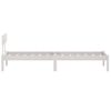 Cama Individual | Cama Para Adultos | Estructura De Cama Madera Maciza De Pino Blanca 100x200 Cm Cfw552415