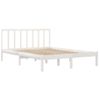 Cama Matrimonial | Cama Para Adultos | Estructura De Cama Madera Maciza De Pino Blanca 120x200 Cm Cfw230119