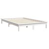 Cama Matrimonial | Cama Para Adultos | Estructura De Cama Madera Maciza De Pino Blanca 150x200 Cm Cfw203361