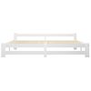 Cama Matrimonial | Cama Para Adultos | Estructura De Cama Madera Maciza De Pino Blanca 200x200 Cm Cfw725216