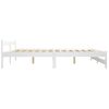 Cama Matrimonial | Cama Para Adultos | Estructura De Cama Madera Maciza De Pino Blanca 200x200 Cm Cfw725216