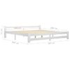 Cama Matrimonial | Cama Para Adultos | Estructura De Cama Madera Maciza De Pino Blanca 200x200 Cm Cfw725216