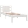 Cama Individual | Cama Para Adultos | Estructura De Cama Madera Maciza De Pino Blanco 100x200 Cm Cfw184568