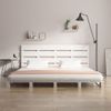 Cama Matrimonial | Cama Para Adultos | Estructura De Cama Madera Maciza De Pino Blanco 120x190 Cm Cfw605369