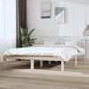 Cama Matrimonial | Cama Para Adultos | Estructura De Cama Madera Maciza De Pino Blanco 120x200 Cm Cfw260177