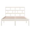 Cama Matrimonial | Cama Para Adultos | Estructura De Cama Madera Maciza De Pino Blanco 120x200 Cm Cfw863841