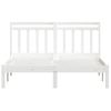 Cama Matrimonial | Cama Para Adultos | Estructura De Cama Madera Maciza De Pino Blanco 120x200 Cm Cfw972434