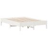 Cama Matrimonial | Cama Para Adultos | Estructura De Cama Madera Maciza De Pino Blanco 135x190 Cm Cfw39927