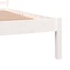 Cama Para Adultos | Estructura De Cama Madera Maciza De Pino Blanco 135x190 Cm Cfw180565