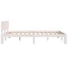 Cama Matrimonial | Cama Para Adultos | Estructura De Cama Madera Maciza De Pino Blanco 140x200 Cm Cfw344493